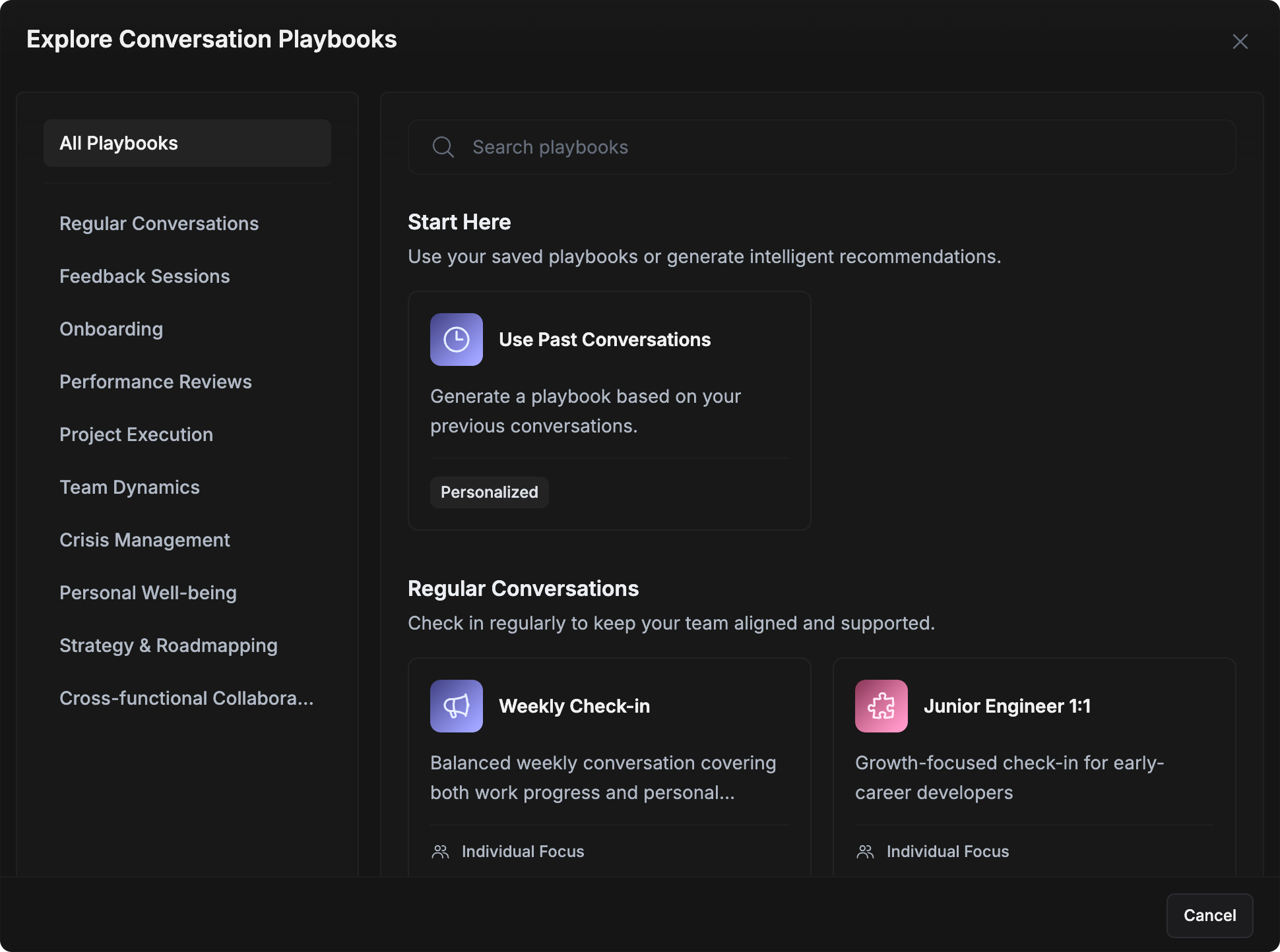 Conversation Playbooks